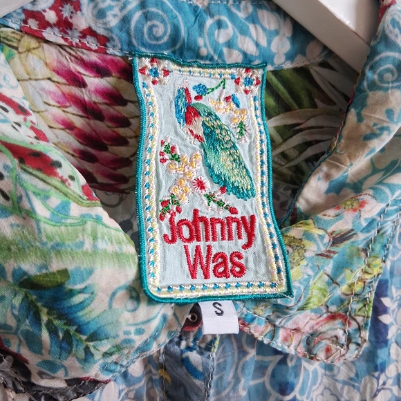 Johnny Was Milla Long Sleeve Floral Patchwork Blouse - Picture 7 of 16